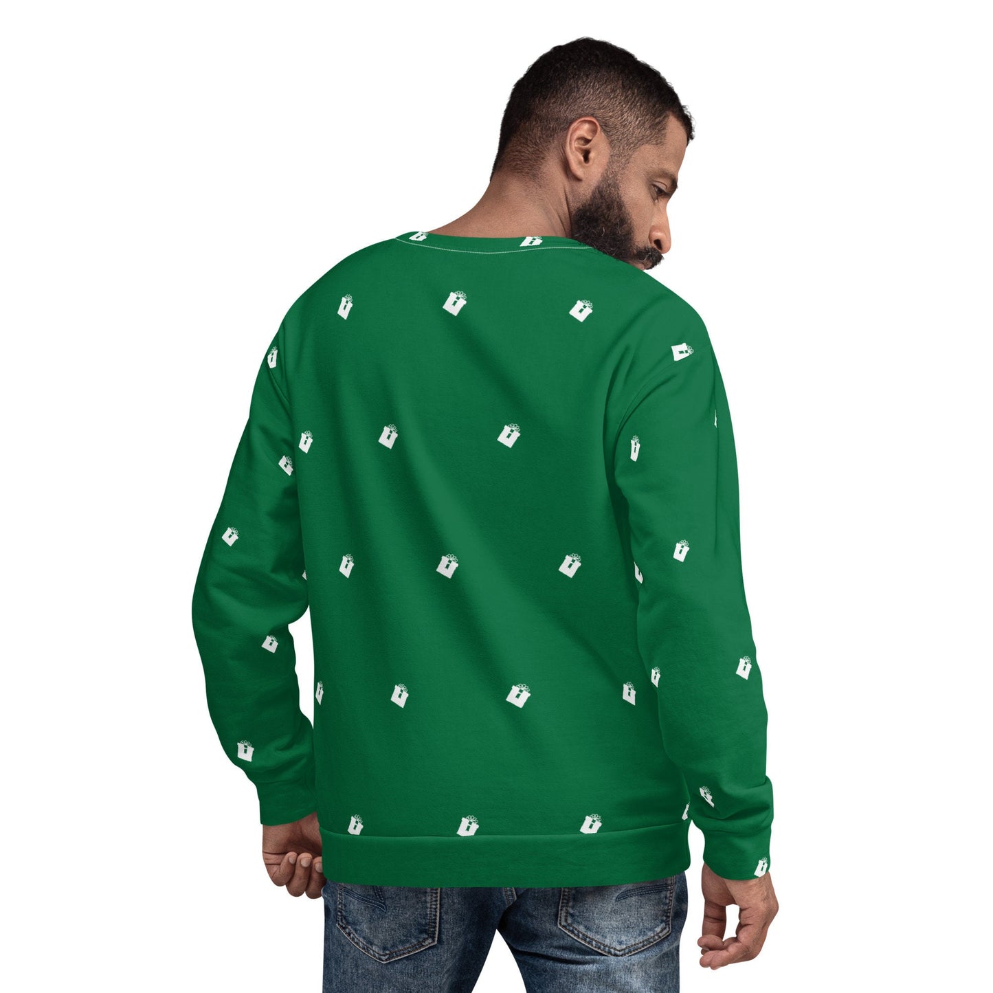 Christmas Gift Print Sweatshirt | Green Christmas Design | Christmas Sweatshirt for Gift | Fall Crewneck
