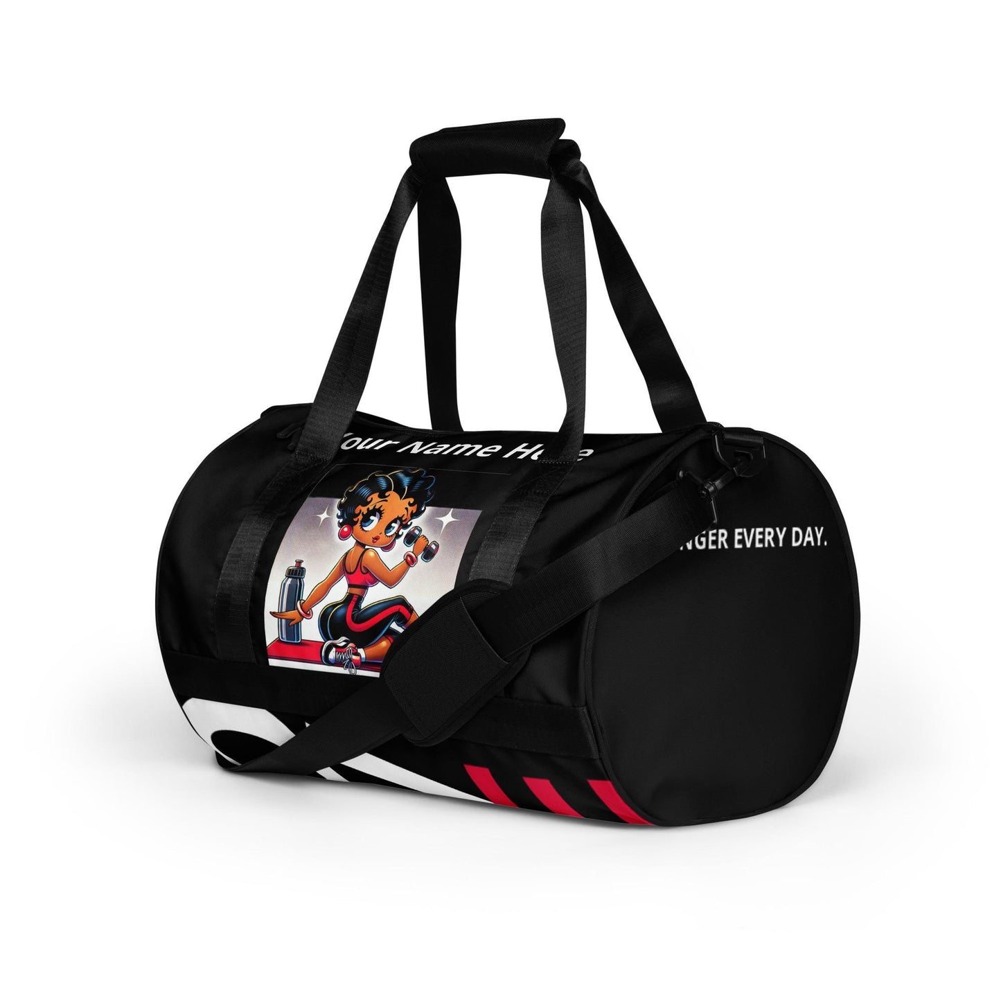 Black Betty Boop Character All-over print gym bag | Cute Personalized Gym Bag Gift for Her | Gym Sport Bag for your 2025 goals