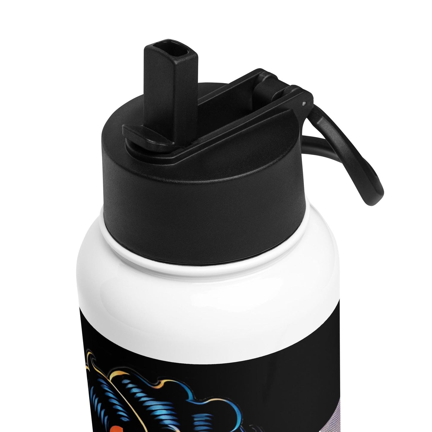 Black Boop Character Stainless Steel Water Bottle with a Straw Lid | Cute Personalized Water Bottle 2025 Goals | HANDWASH ONLY