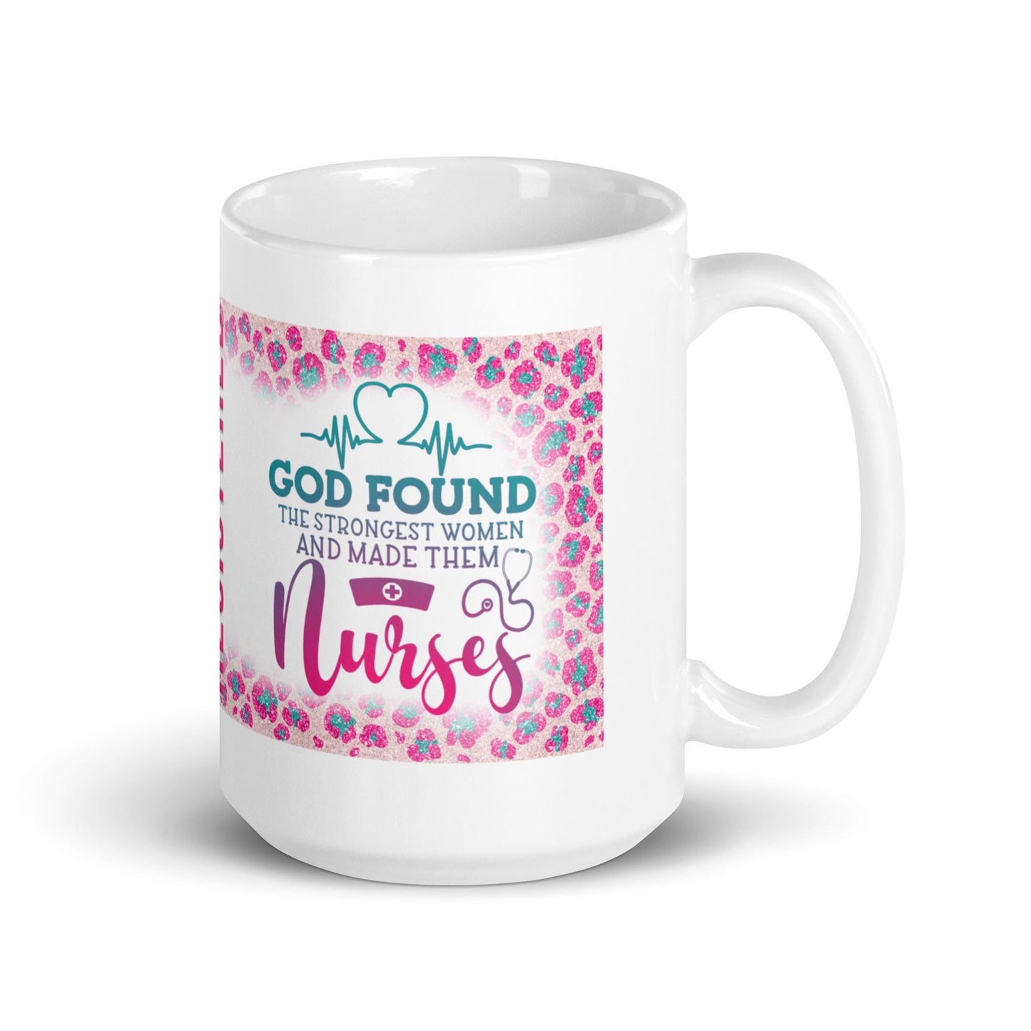 Personalized Cute Registered Nurse White glossy mug | Custom Gift for Nurse | Gift for Black Nurse