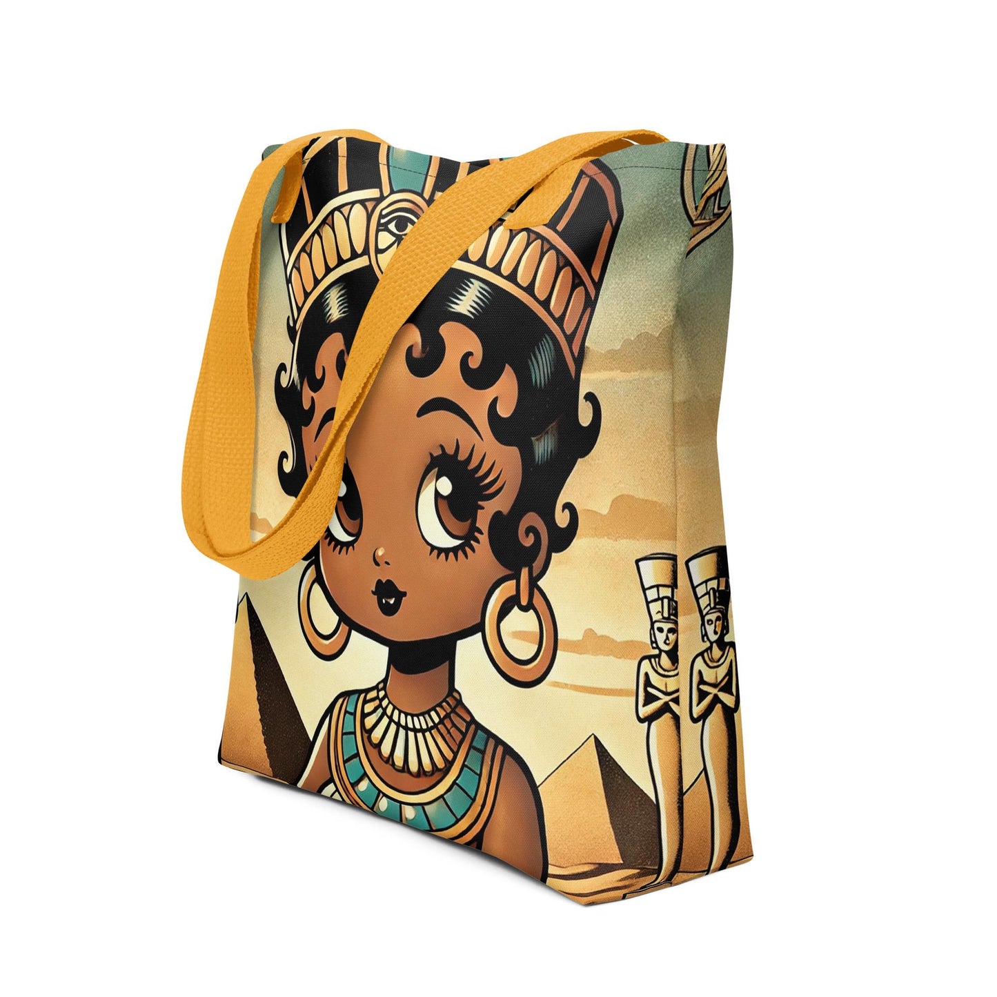 Stylish Egyptian Goddess Black Betty Boop Tote Bag Perfect Gift for Her | Vintage Inspired Black Betty Boop Tote with Egyptian Goddess Gift