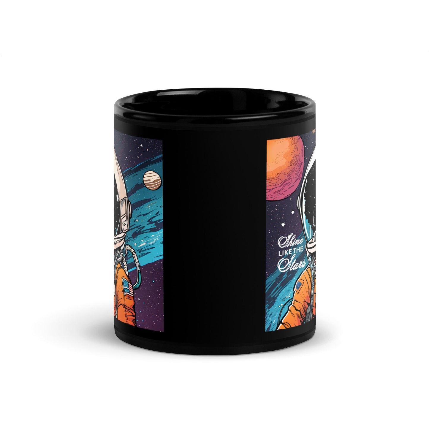 Astro Soul Sista - Black Glossy Mug