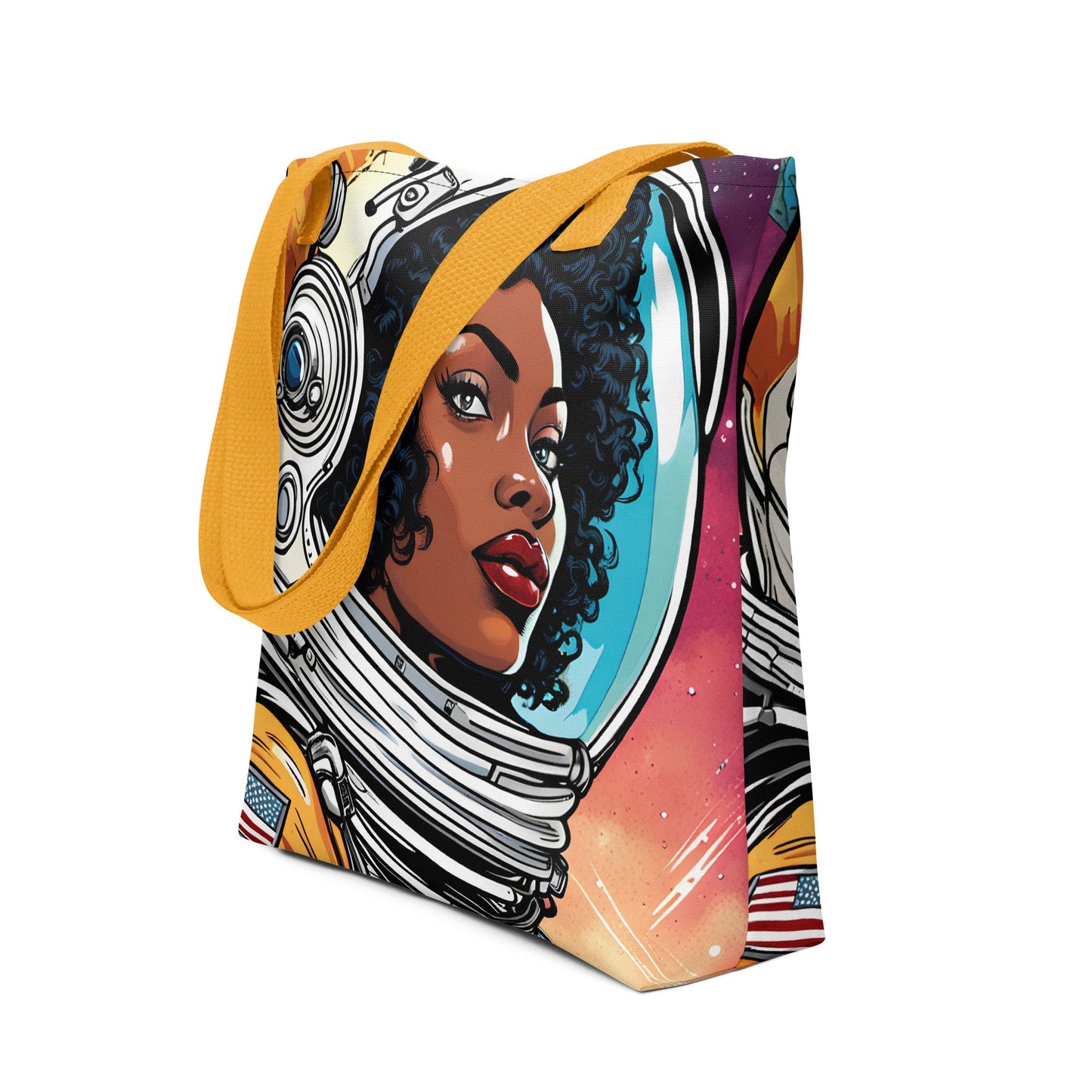 Royal Melanin Queen Astronaut Bag | Black Girl Magic Tote Bag | SciFi Lover Gift | Cosmic Lover Gift | Black Girl Aesthetic Tote