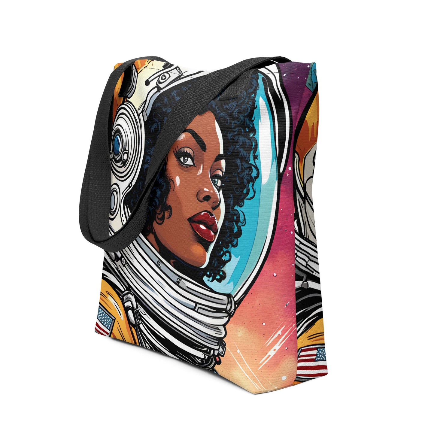 Royal Melanin Queen Astronaut Bag | Black Girl Magic Tote Bag | SciFi Lover Gift | Cosmic Lover Gift | Black Girl Aesthetic Tote