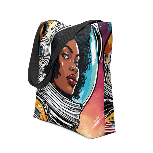 Royal Melanin Queen Astronaut Bag | Black Girl Magic Tote Bag | SciFi Lover Gift | Cosmic Lover Gift | Black Girl Aesthetic Tote