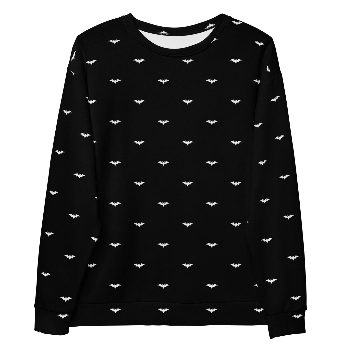 Halloween Bat Sweatshirt | Black and White Minimalist Halloween Design | Halloween Sweatshirt for Gift | Fall Crewneck Draft