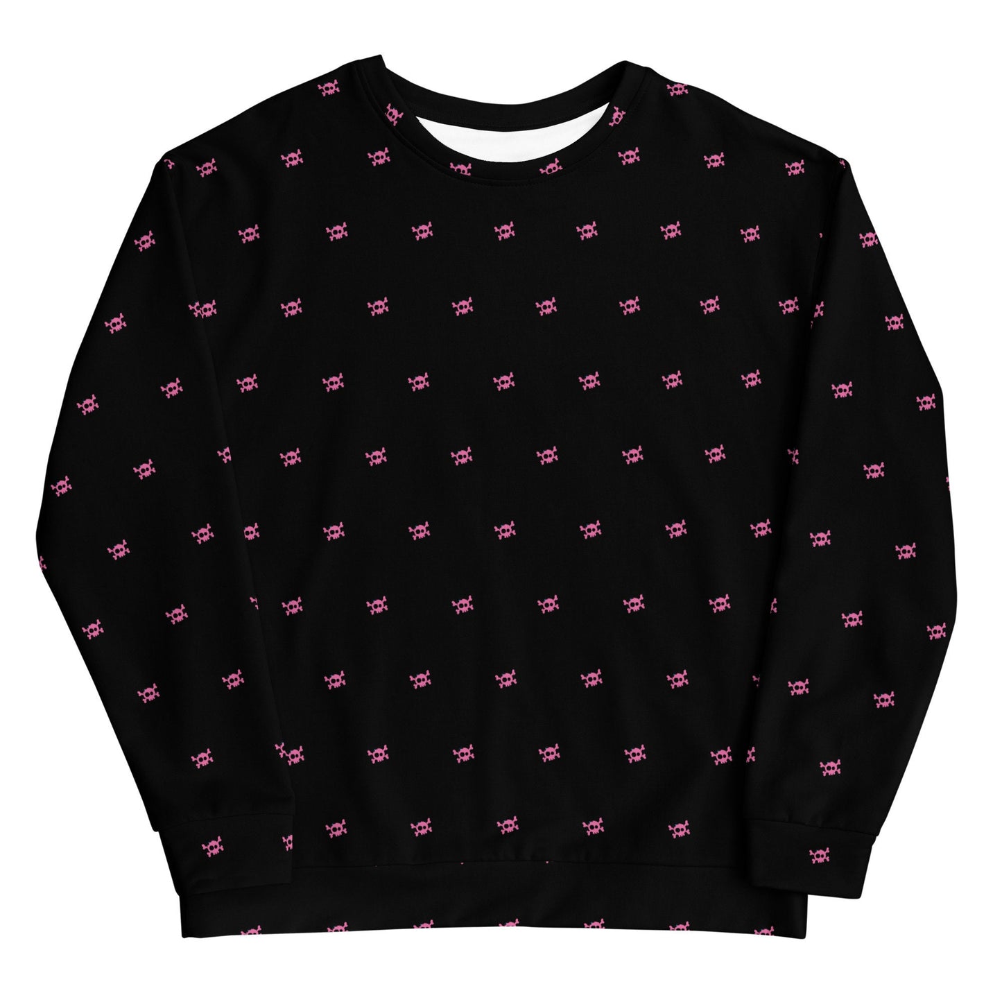 Skull Unisex Sweatshirt for Halloween | Pink and Black Halloween Design | Halloween Sweatshirt as Gift | Fall Crewneck Sweater for Halloween