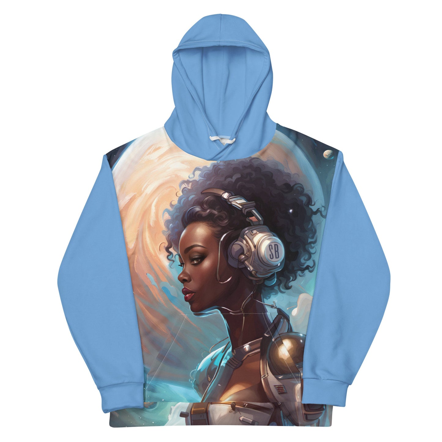 Beautiful Cyborg Hoodie | Aesthetic Space Age Themed Hooded Sweatshirt | Celestial Art Gift for Her or GF
