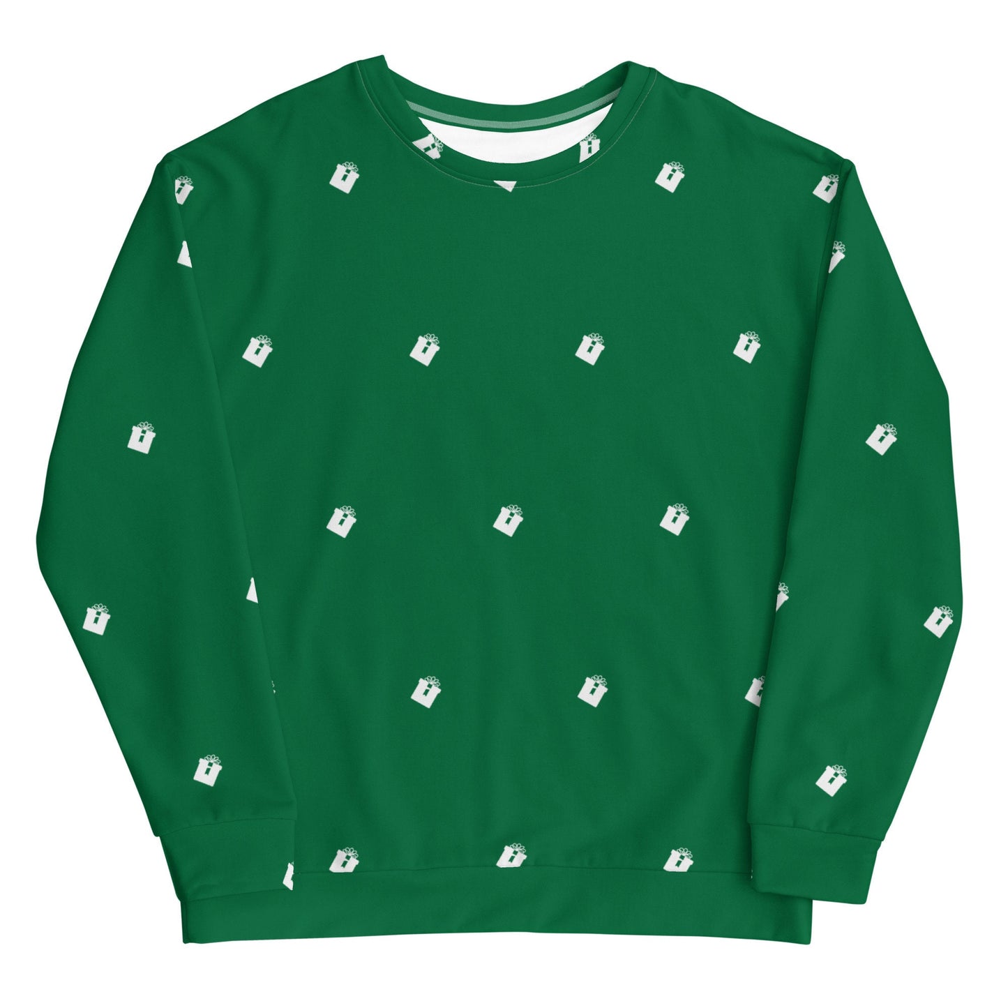 Christmas Gift Print Sweatshirt | Green Christmas Design | Christmas Sweatshirt for Gift | Fall Crewneck