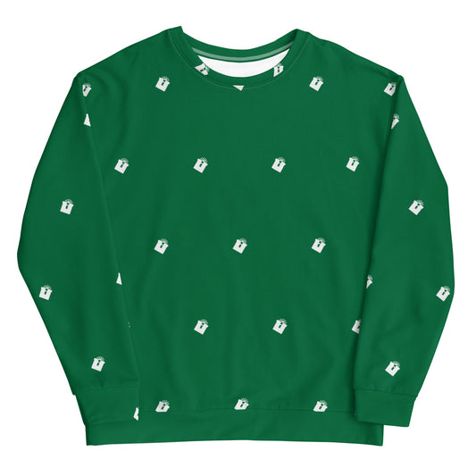 Christmas Gift Print Sweatshirt | Green Christmas Design | Christmas Sweatshirt for Gift | Fall Crewneck