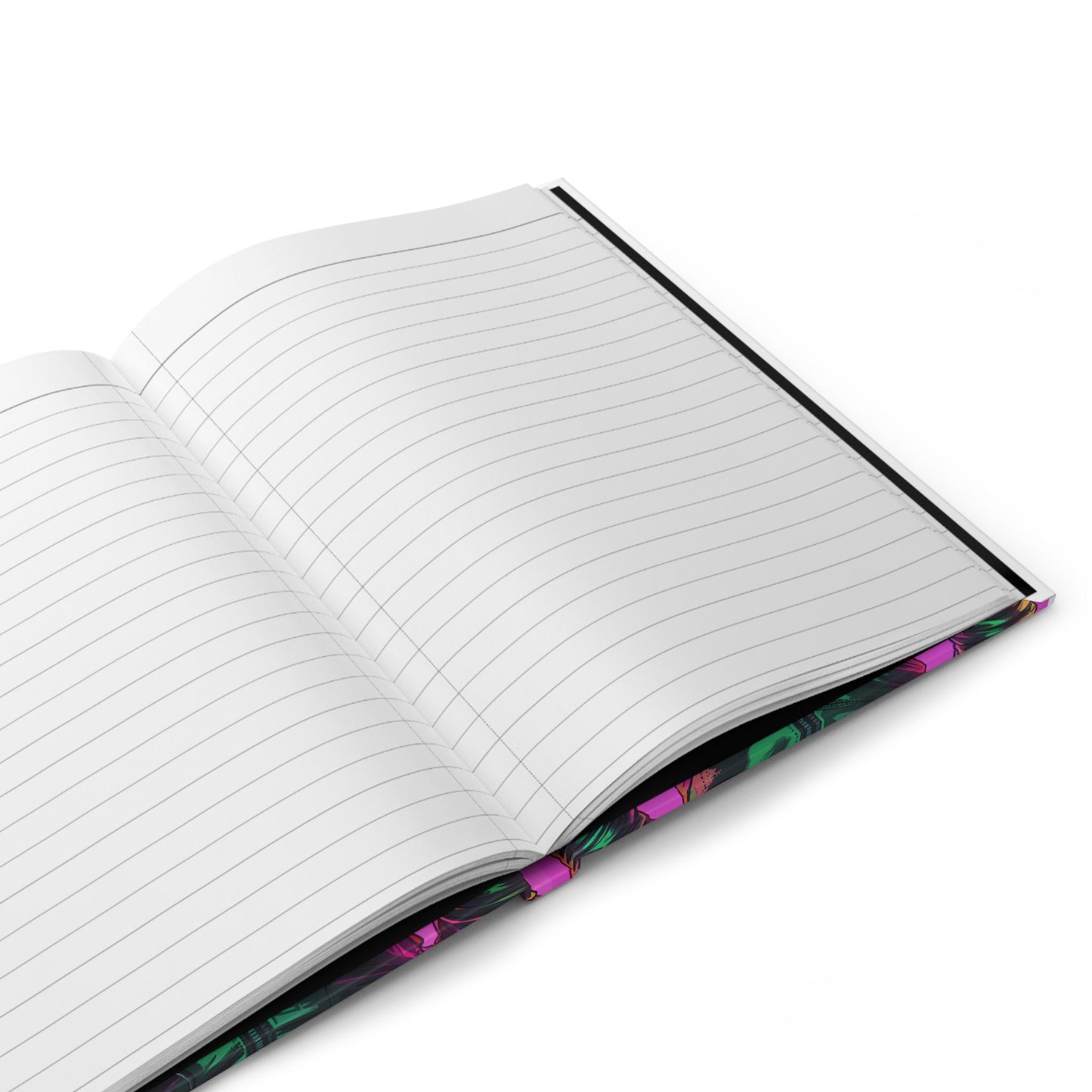 Green Astro Queen Hardcover Journal Matte | Unique Notebook with Afro Queen gift for her or him| Aesthetic Neon Punk Gift for Writer