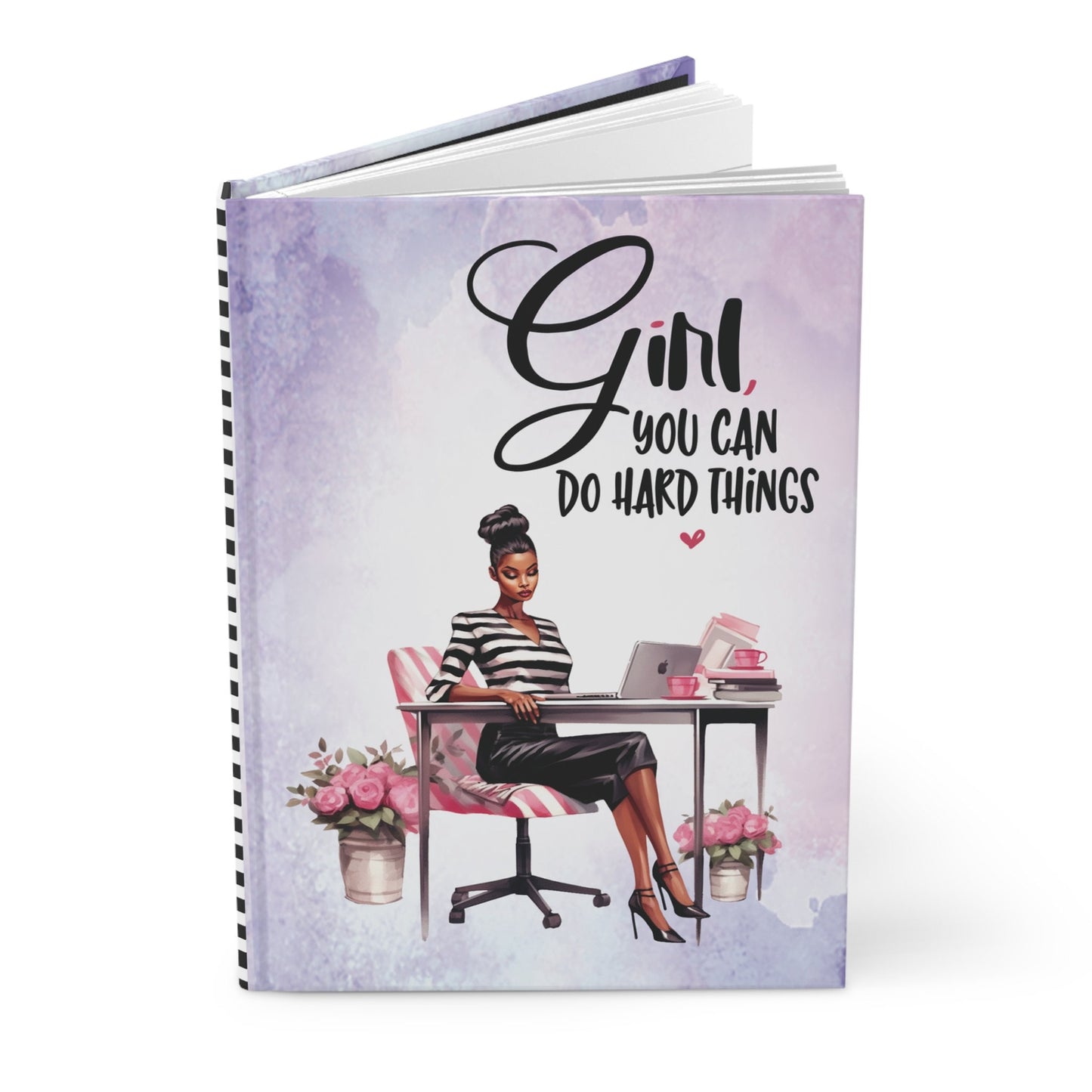 Inspirational Girl Boss Journal | Empowering Girl Boss Hardcover Journal | Black Girl Boss Gift | Empowerment Gift for Black Girl Writer