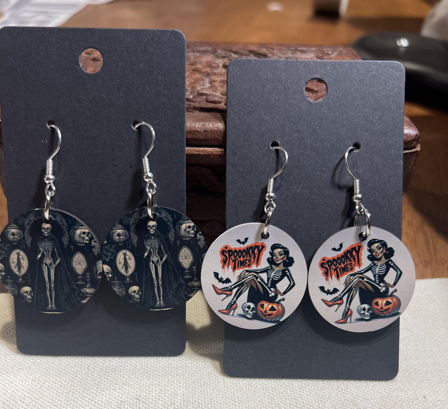 Halloween Spooky Earrings| Handmade Skeleton Inspired Spooky Season Designs |