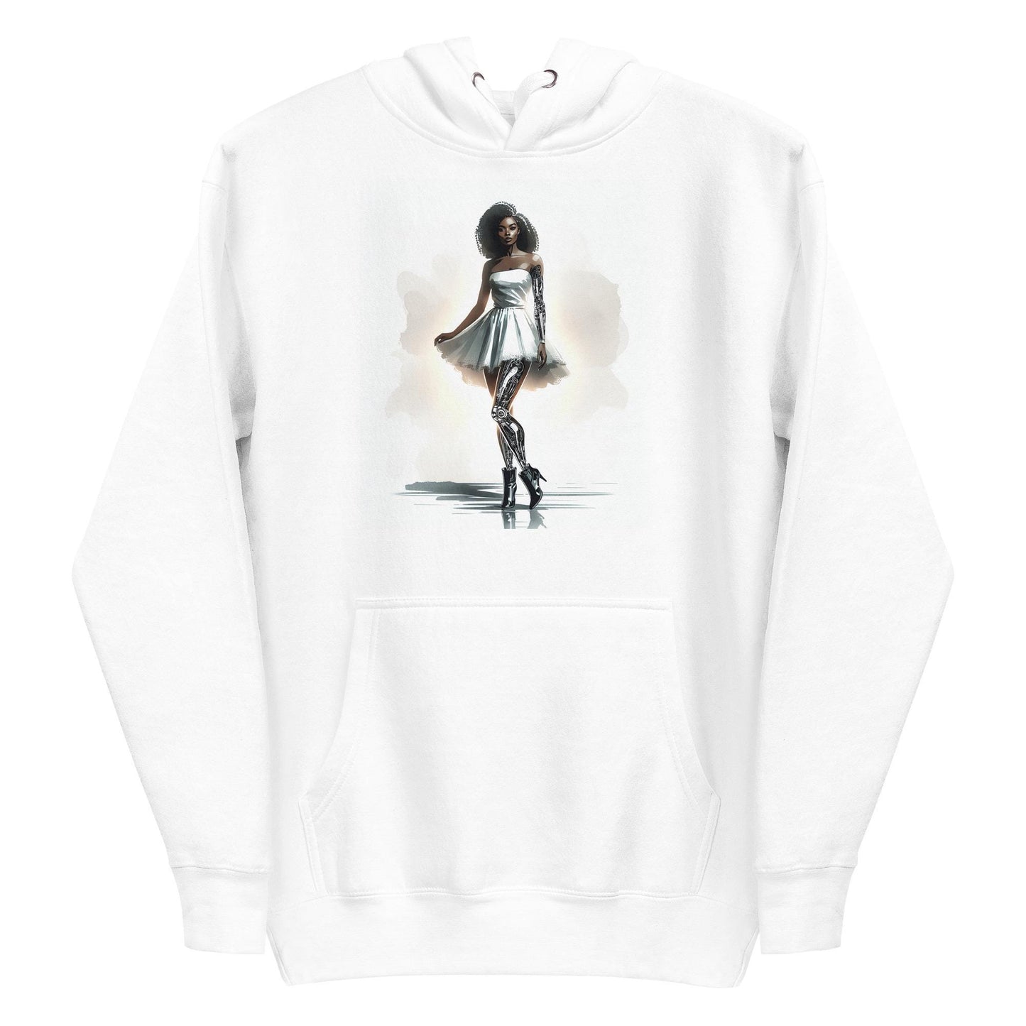 Dancing Cyborg Afro Futuristic Unisex Hoodie | Afro Tech Sci Fi Art Gift for Her or Him