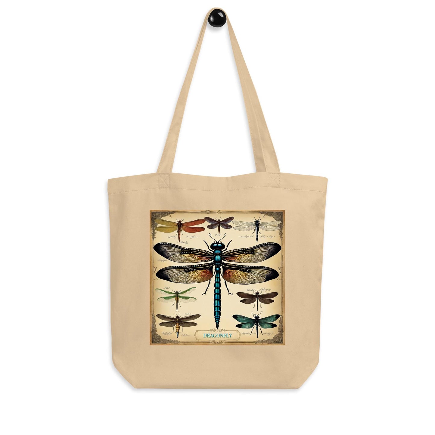 Beautiful Dragonfly Eco Tote Bag | Nature Lover Boho Tote Bag for Her | Travel Bag Gift for Dragonfly Lovers | Durable Insect Lover Tote