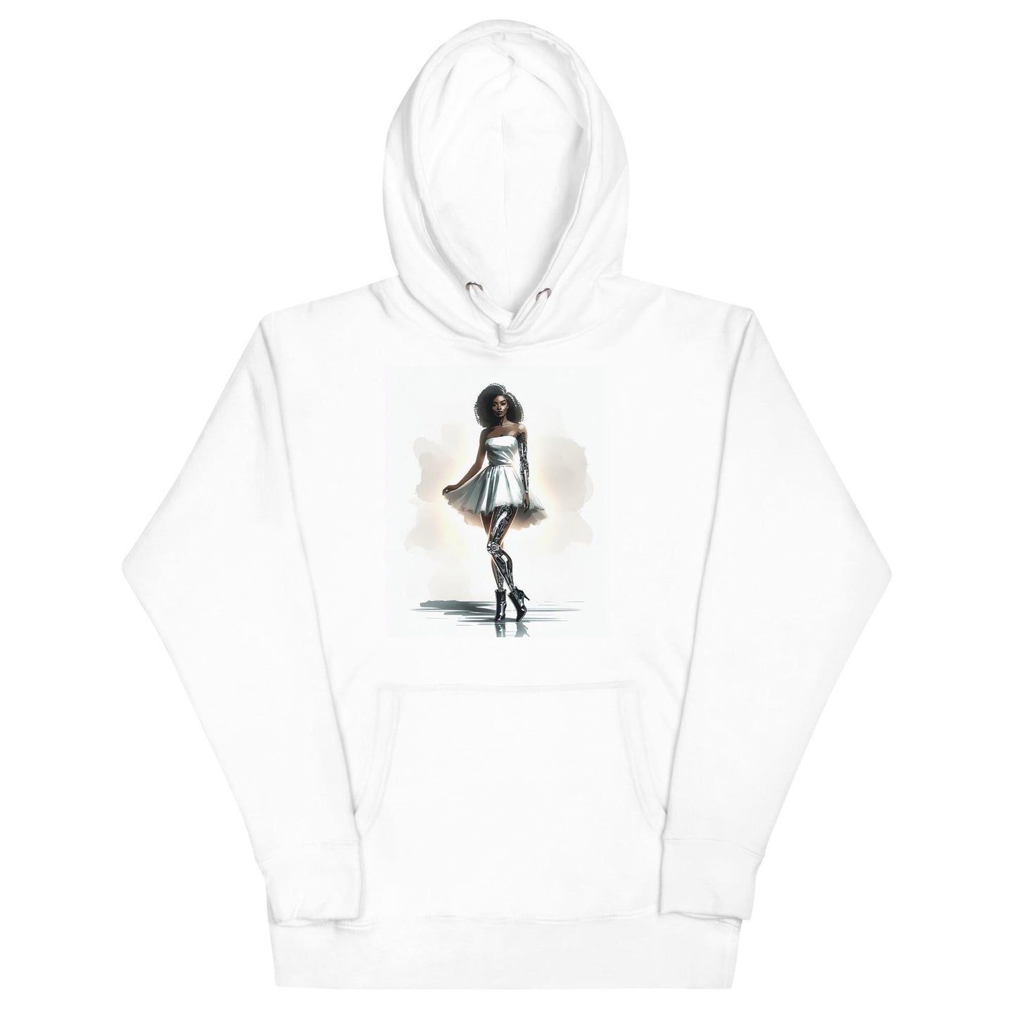 Dancing Cyborg Afro Futuristic Unisex Hoodie | Afro Tech Sci Fi Art Gift for Her or Him