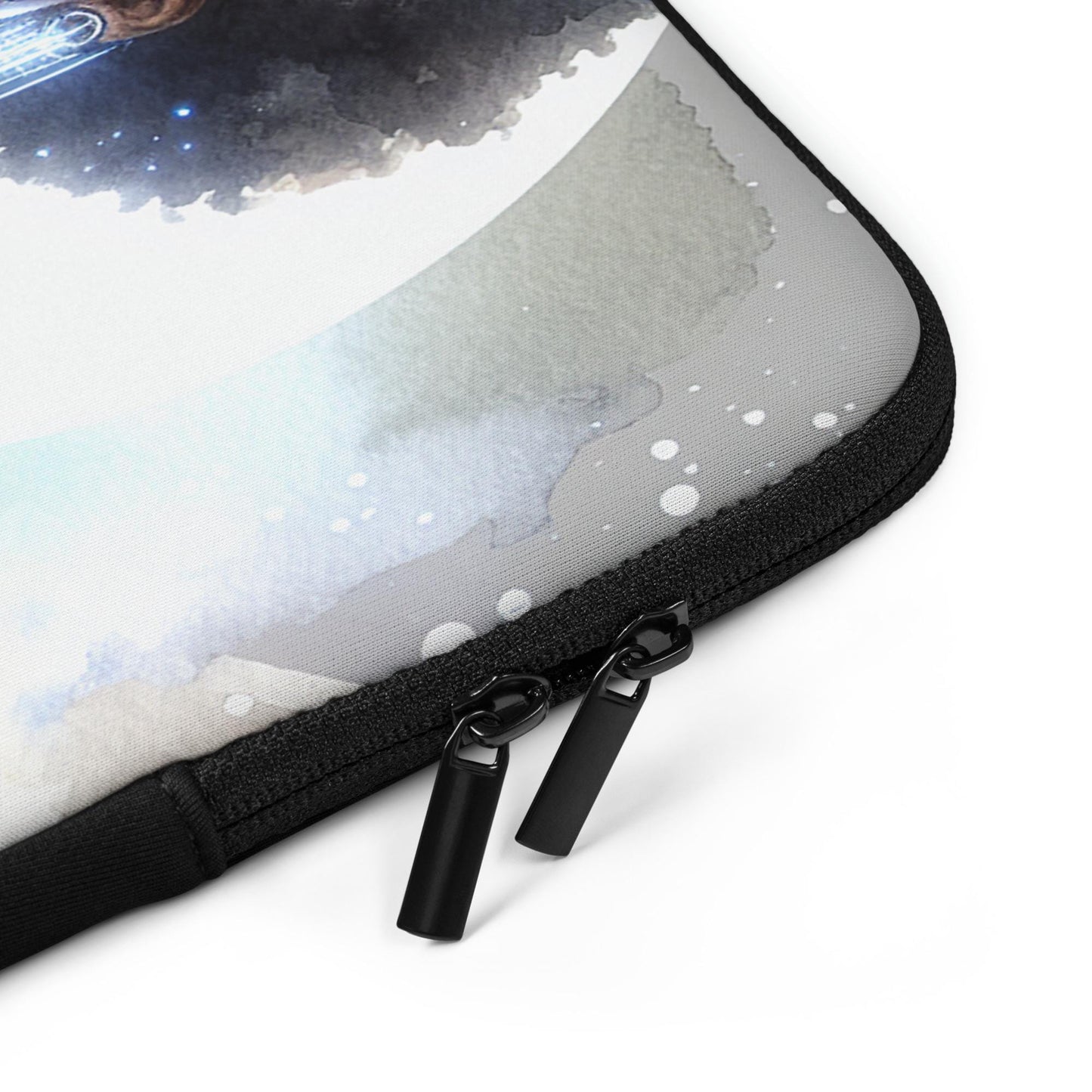 Futuristic Handgun Afro-Futuristic Queen Cyborg Laptop Sleeve |Aesthetic Laptop Sleeve Bag featuring Melanin Queen with Sci Fi Illustrations