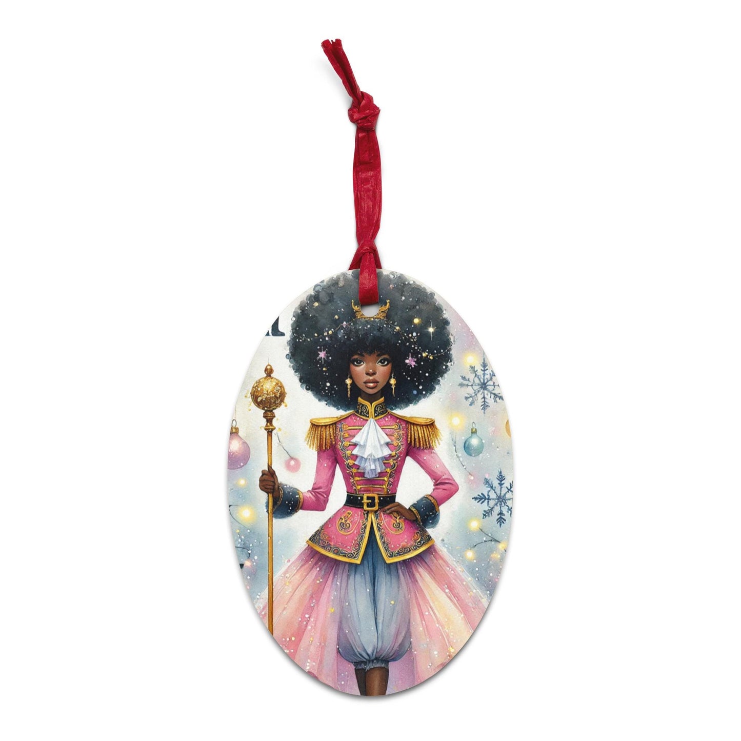 African American Female Nutcracker Wooden ornaments | Black Girl Ballerina Nutcracker Themed Gift or ornament