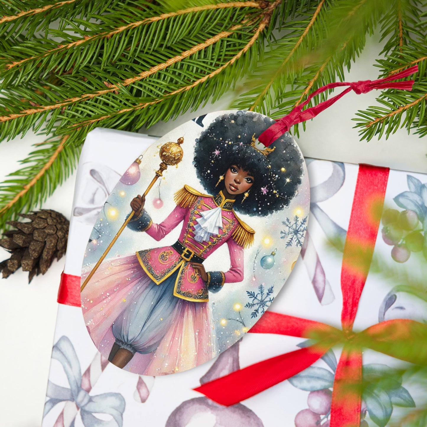 African American Female Nutcracker Wooden ornaments | Black Girl Ballerina Nutcracker Themed Gift or ornament