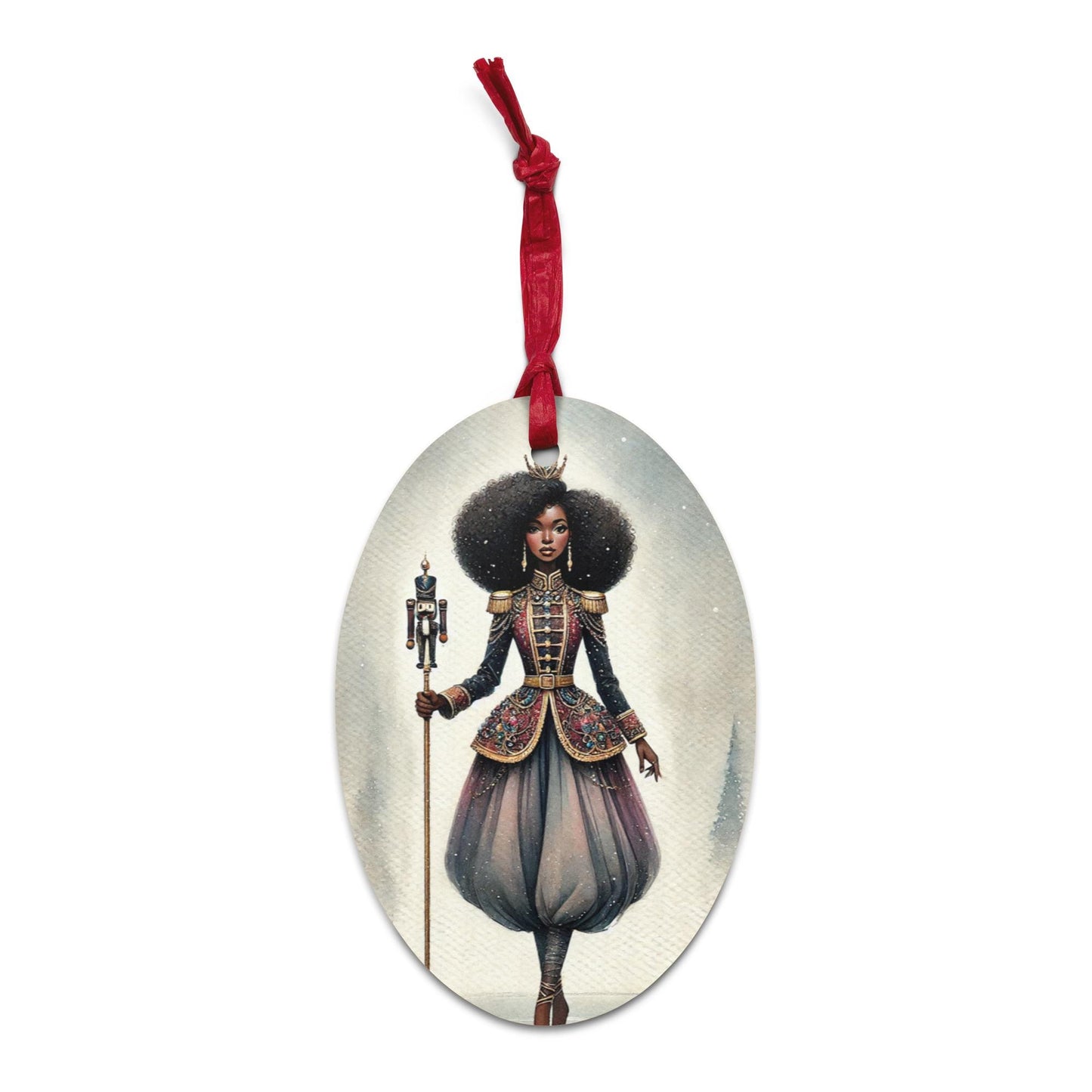 Black Girl Ballerina Nutcracker Wooden ornaments | Unique Female Nutcracker Christmas Design Ornament and Magnet | Black Woman Gift