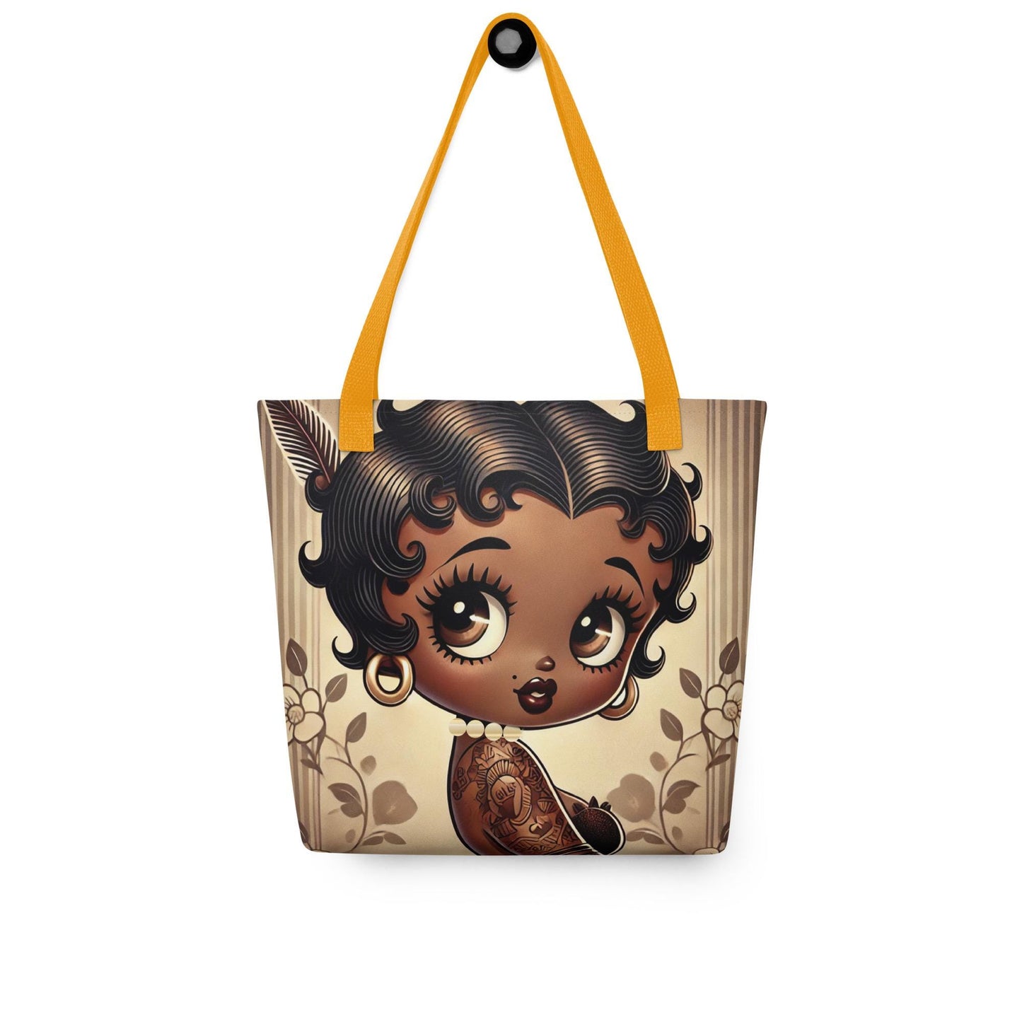 Melanin Queen Betty Boop Vintage Earth Tone Brown Tote bag | Black Betty Boop Bag as a gift for her | Trending Betty Boop Gifts |