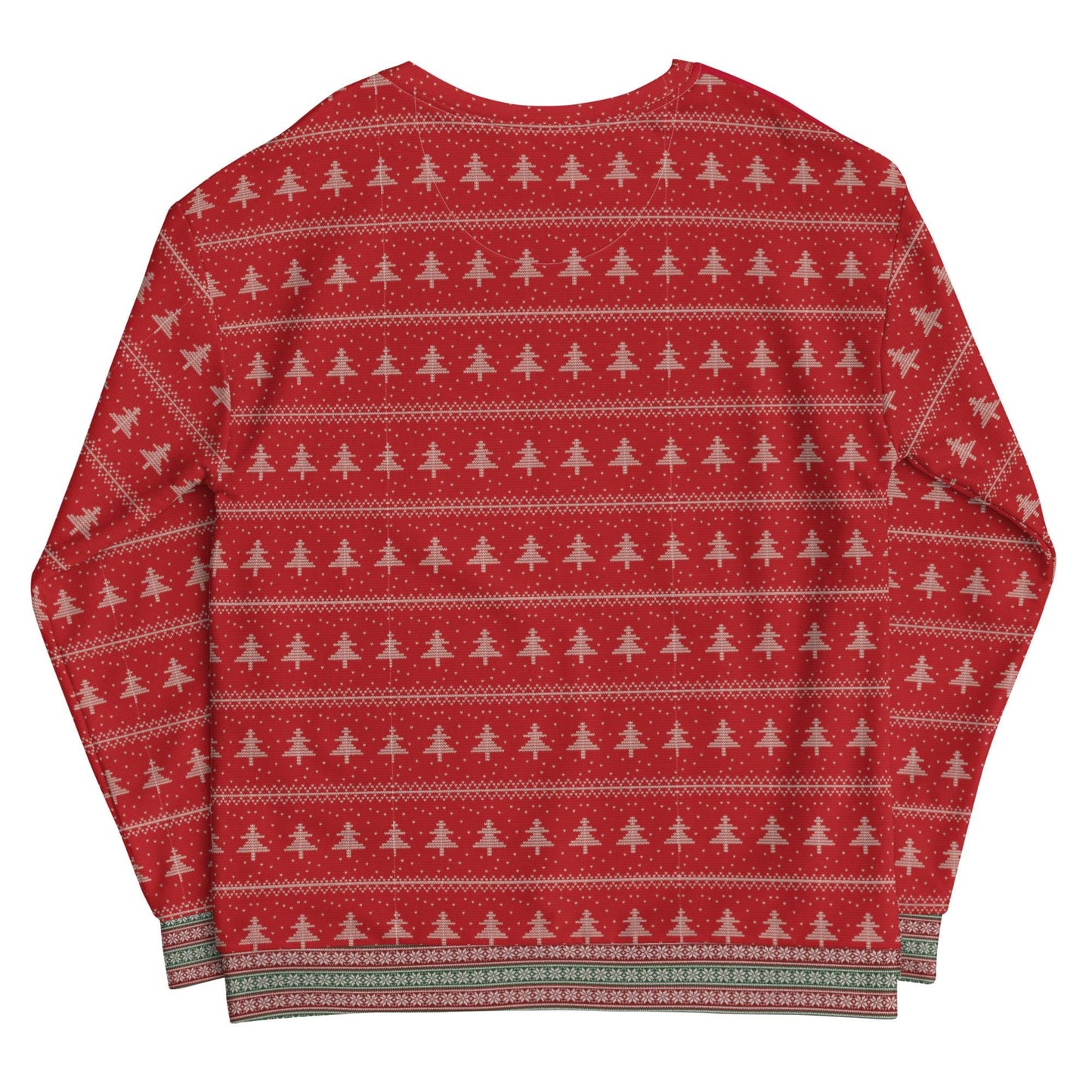 Red  Unisex Sweatshirt Ugly Christmas Sweater Design