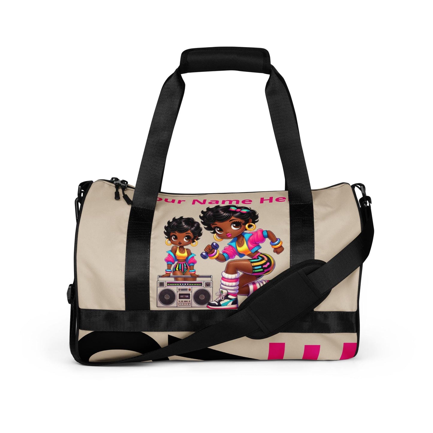 Black Betty Boop Character All-over print gym bag | 80's Baby Themed Cute Personalized Gym Bag Gift | Gym Sports Bag for Her 2025 goals