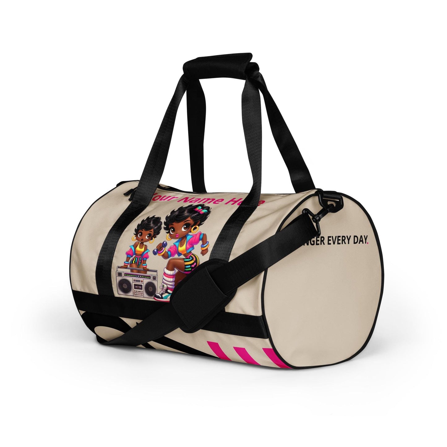 Black Betty Boop Character All-over print gym bag | 80's Baby Themed Cute Personalized Gym Bag Gift | Gym Sports Bag for Her 2025 goals