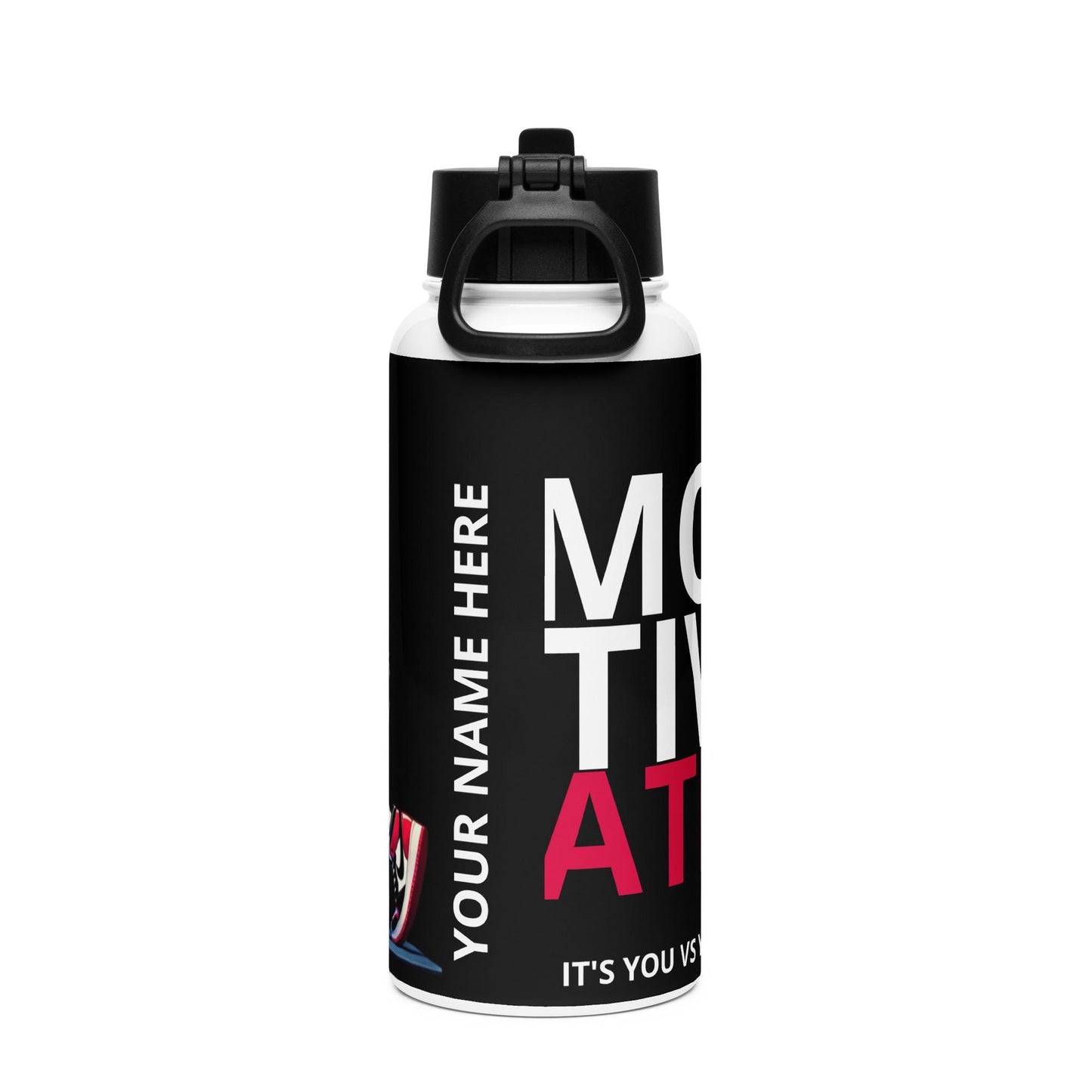 Black Betty Boop Character Stainless Steel Water Bottle with Straw Lid  | Melanin Queen Personalized Gym Gift 2025 goals | HANDWASH ONLY