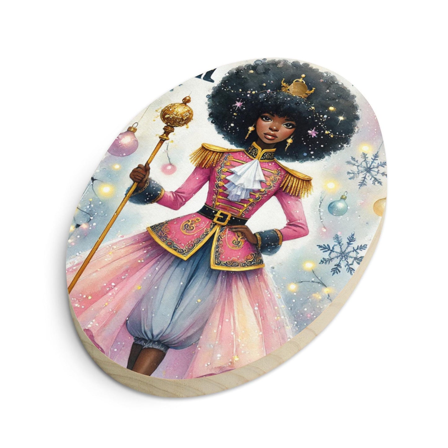 African American Female Nutcracker Wooden ornaments | Black Girl Ballerina Nutcracker Themed Gift or ornament