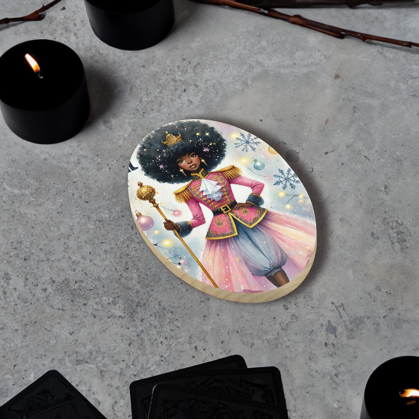 African American Female Nutcracker Wooden ornaments | Black Girl Ballerina Nutcracker Themed Gift or ornament