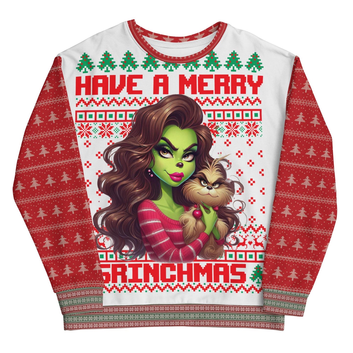 Merry Grinchmas Ugly Sweater Unisex Sweatshirt | Festive Christmas Sweatshirt | Fun Christmas Sweatshirt