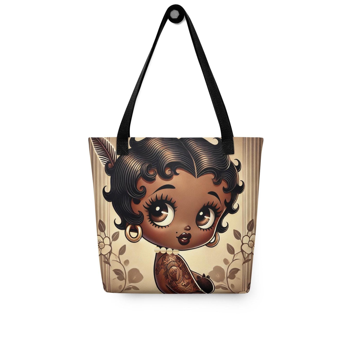 Melanin Queen Betty Boop Vintage Earth Tone Brown Tote bag | Black Betty Boop Bag as a gift for her | Trending Betty Boop Gifts |