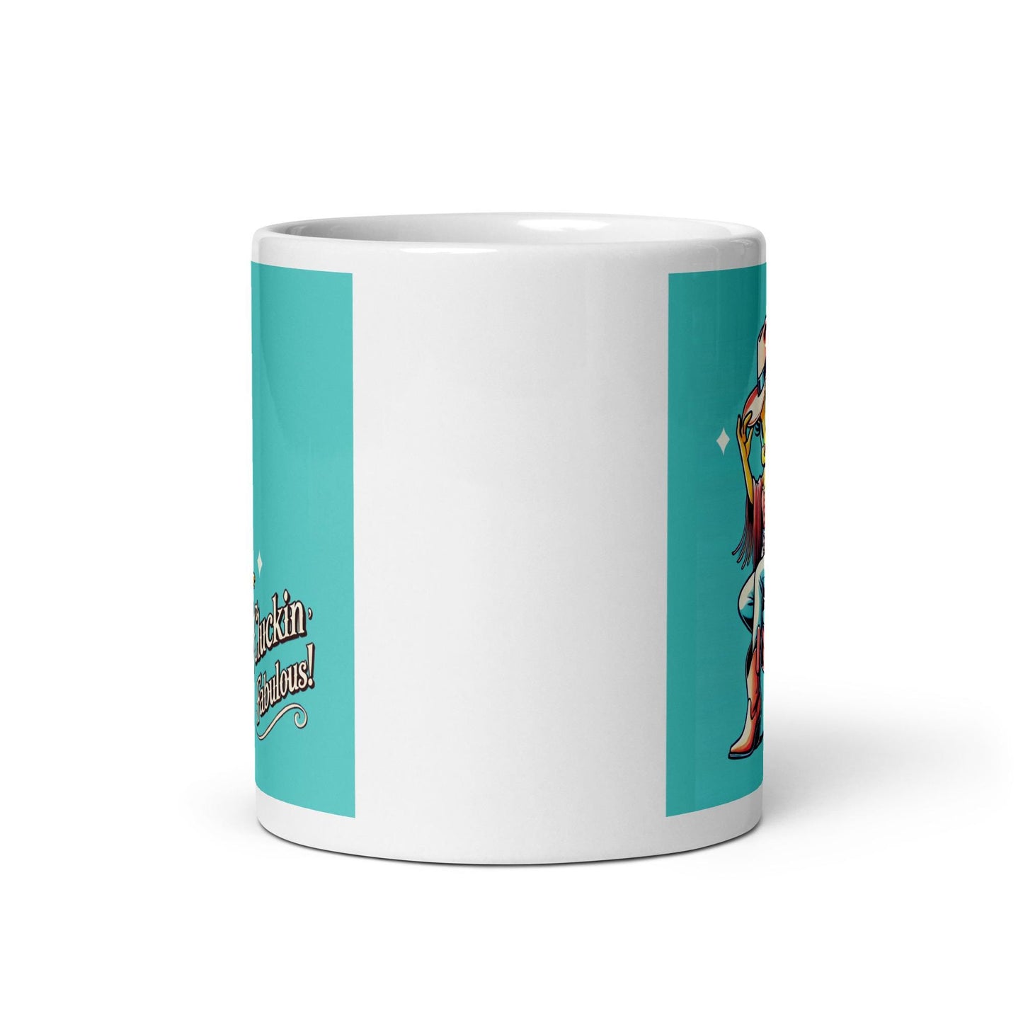 Feminine Tweety Bird Character Inspired White glossy mug | Tweety Bird Mug  as a Gift | Unique Cowgirl Tweety Bird Mug | Tweety Lover Gift