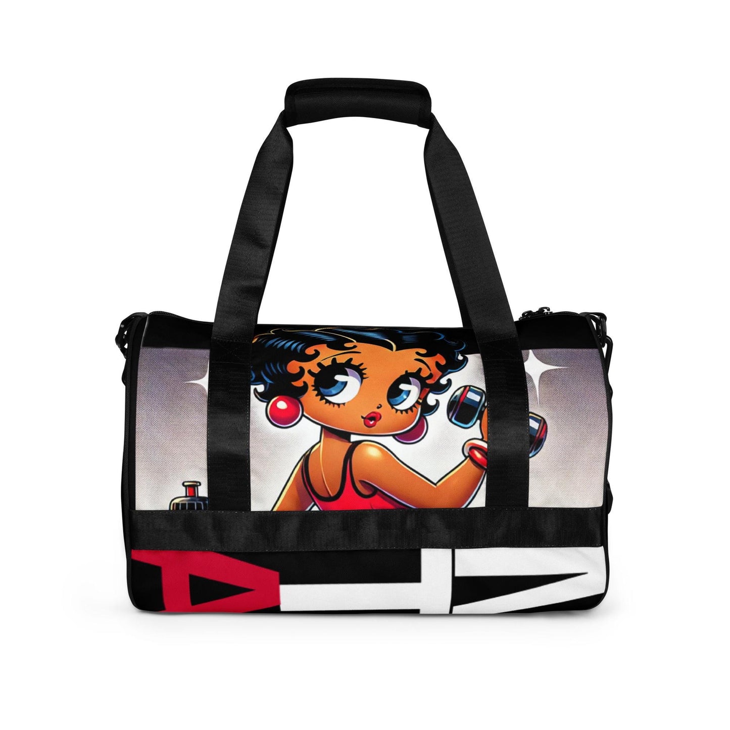 Black Betty Boop Character All-over print gym bag | Cute Personalized Gym Bag Gift for Her | Gym Sport Bag for your 2025 goals