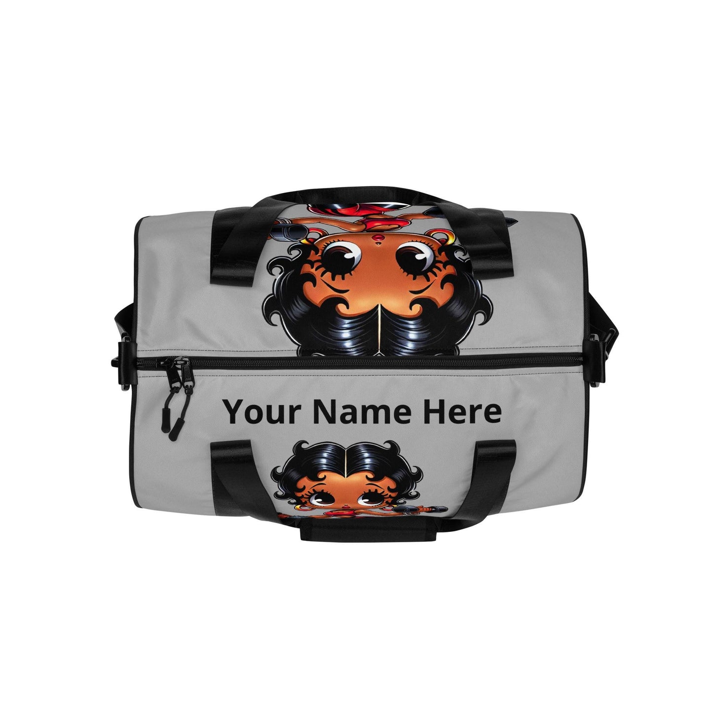 Black Betty Boop Body Builder Character All-over print gym bag | Cute Personalized Gym Bag Gift for Her | Gym Sport Bag for your 2025 goals