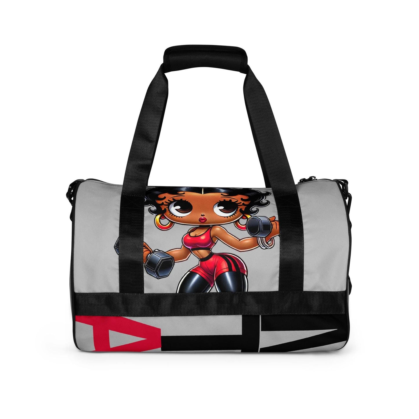 Black Betty Boop Body Builder Character All-over print gym bag | Cute Personalized Gym Bag Gift for Her | Gym Sport Bag for your 2025 goals