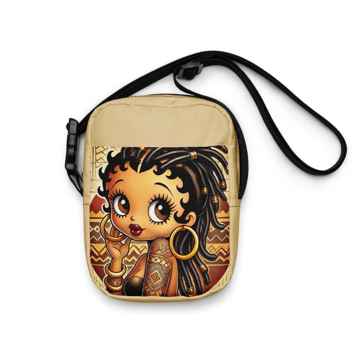 Unique African American Betty Boop Crossbody Bag with Cultural Flair | Perfect Gift for Her | Crossbody Bag with Authentic African Design