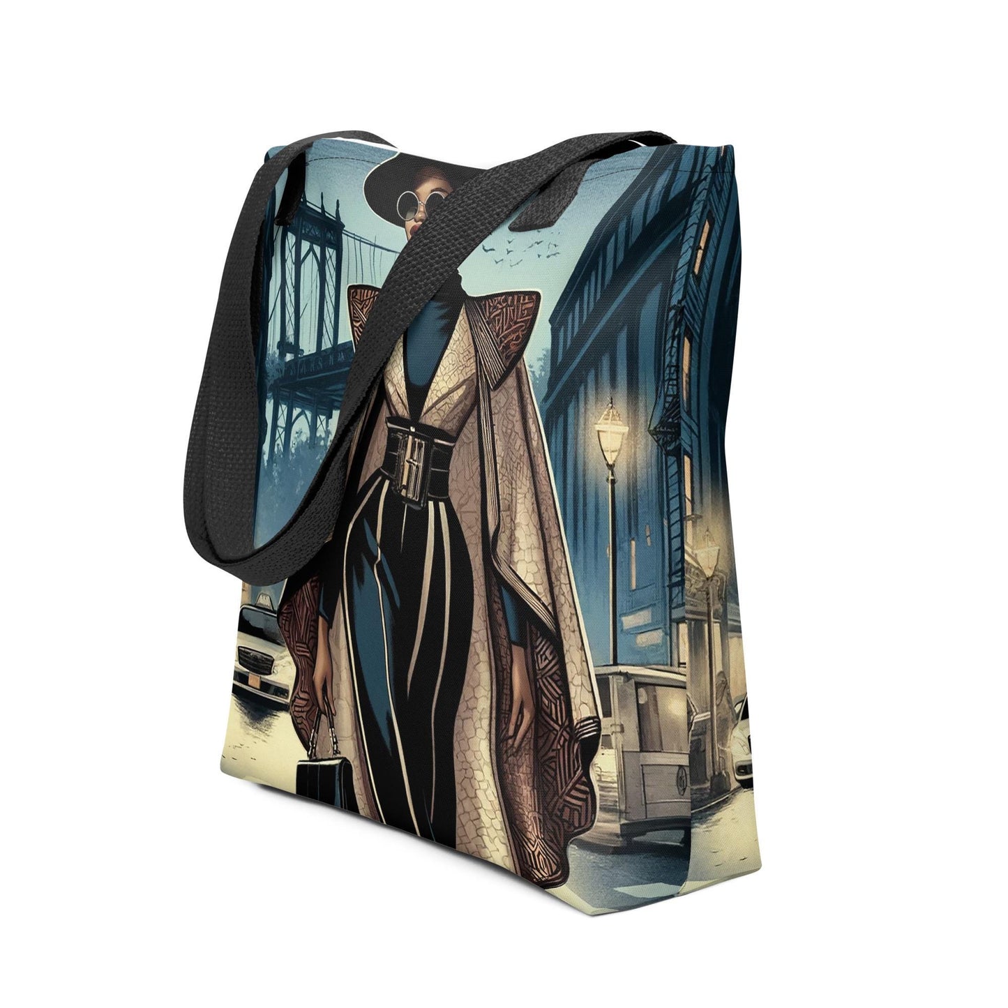 NYC Fly Black Girl Tote bag | Durable Cute Black Girl Bag | Black Girl Fashion Lover Gift for Her | Unique Design for Gift for Fashion Lover