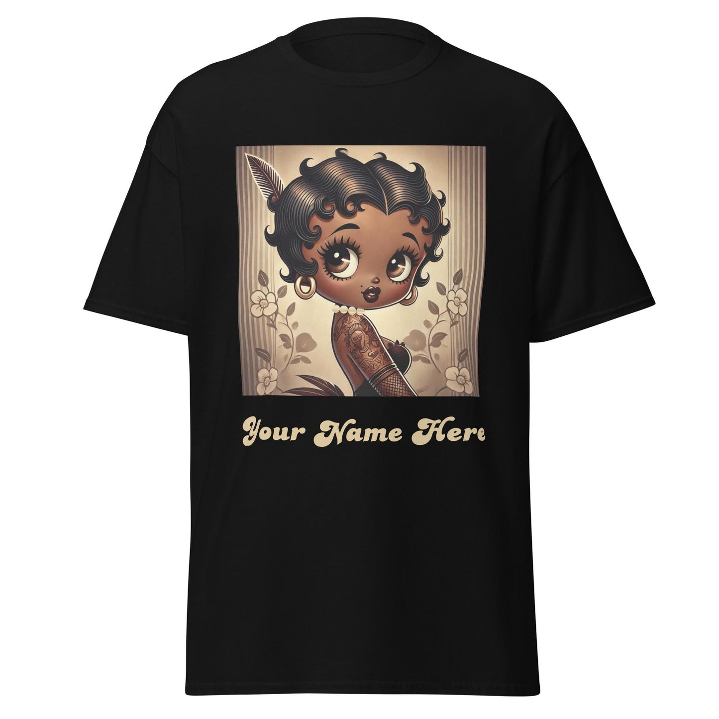 Melanin Queen Black Betty Boop Brown Vintage Earth Design on T-shirt| Black Betty Boop Shirt as a gift for her | Trending Betty Boop Gifts