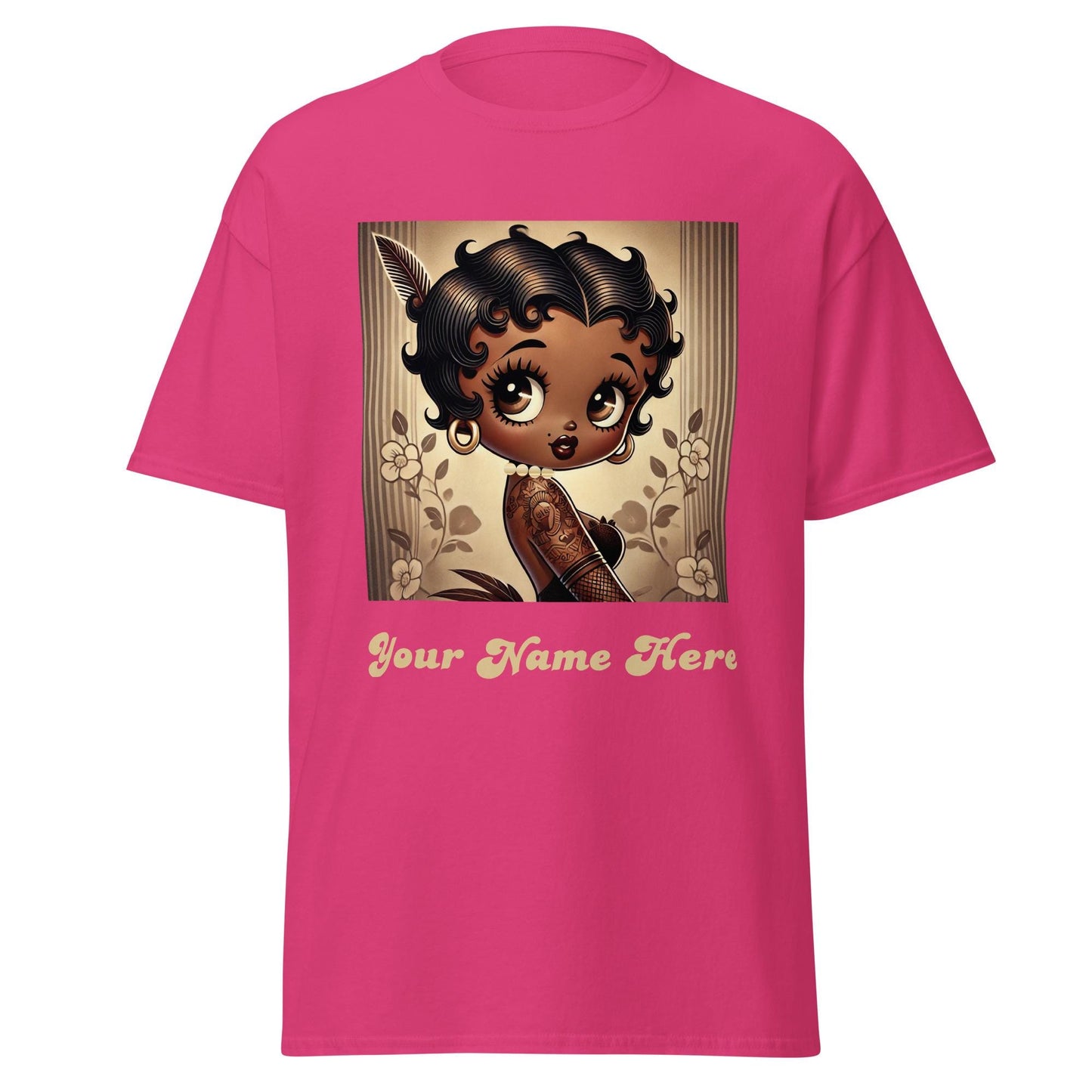 Melanin Queen Black Betty Boop Brown Vintage Earth Design on T-shirt| Black Betty Boop Shirt as a gift for her | Trending Betty Boop Gifts