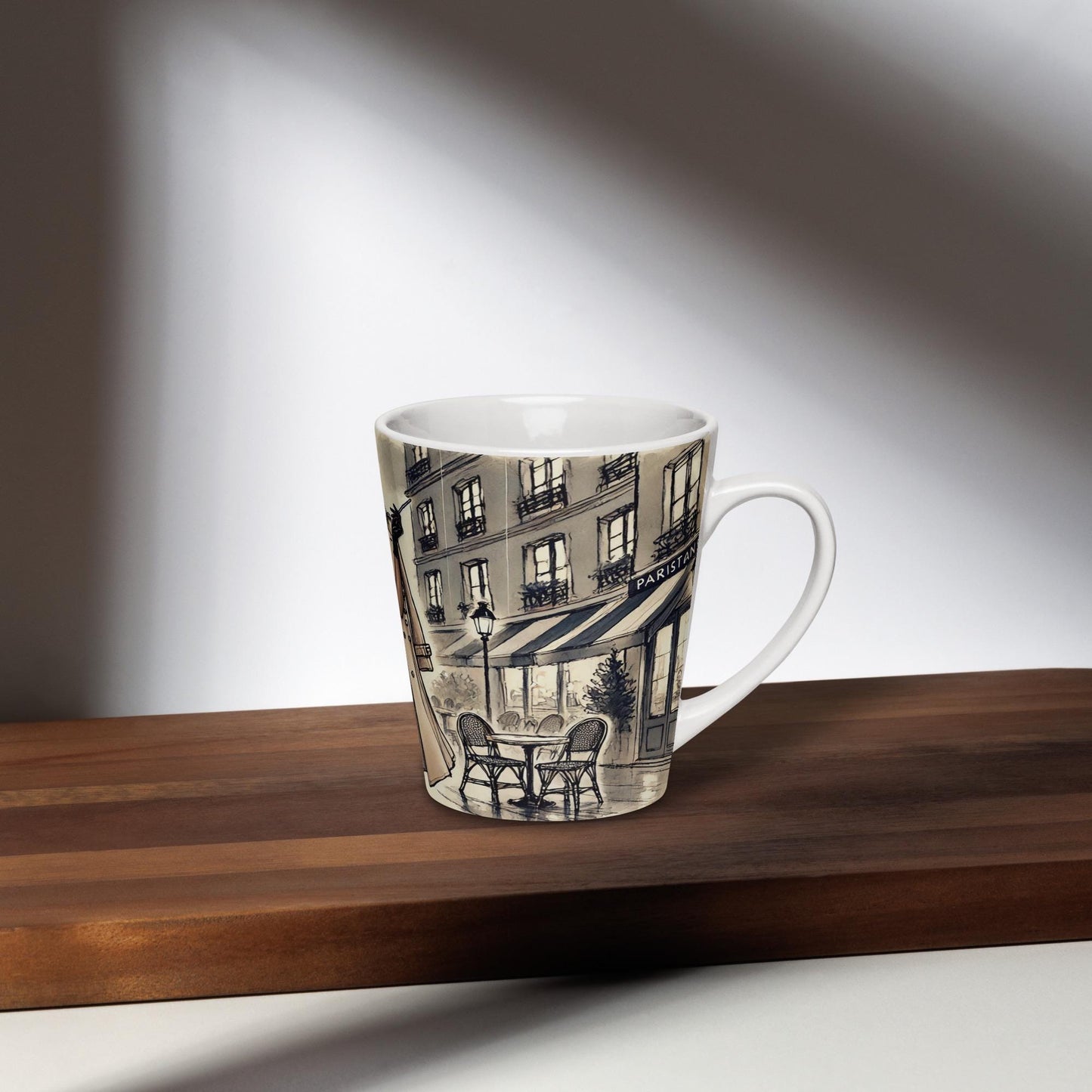 Chic Parisian Latte Mug,  Luxurious Designed Mug for Latte Lovers, Gift for Coffee Lovers , Vintage Latte Mug, Latte Mug