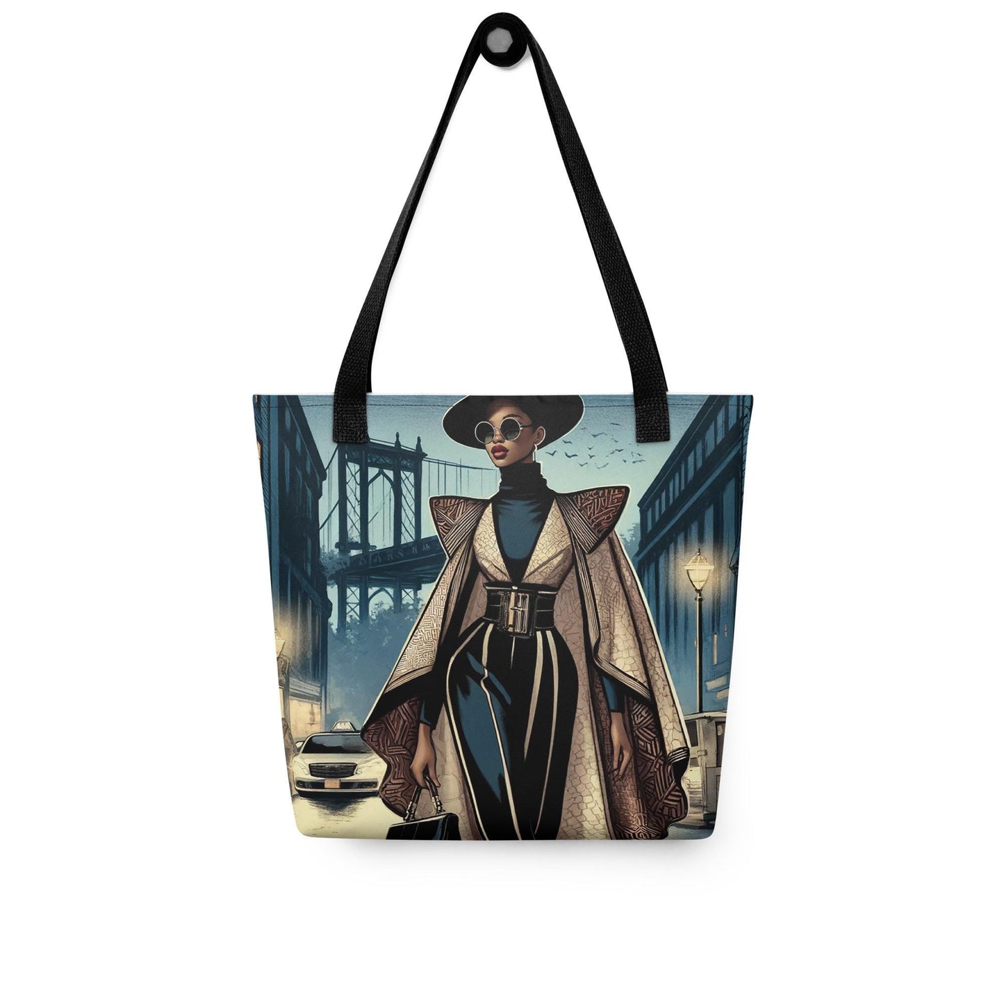NYC Fly Black Girl Tote bag | Durable Cute Black Girl Bag | Black Girl Fashion Lover Gift for Her | Unique Design for Gift for Fashion Lover