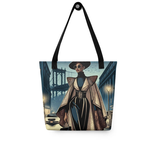 NYC Fly Black Girl Tote bag | Durable Cute Black Girl Bag | Black Girl Fashion Lover Gift for Her | Unique Design for Gift for Fashion Lover