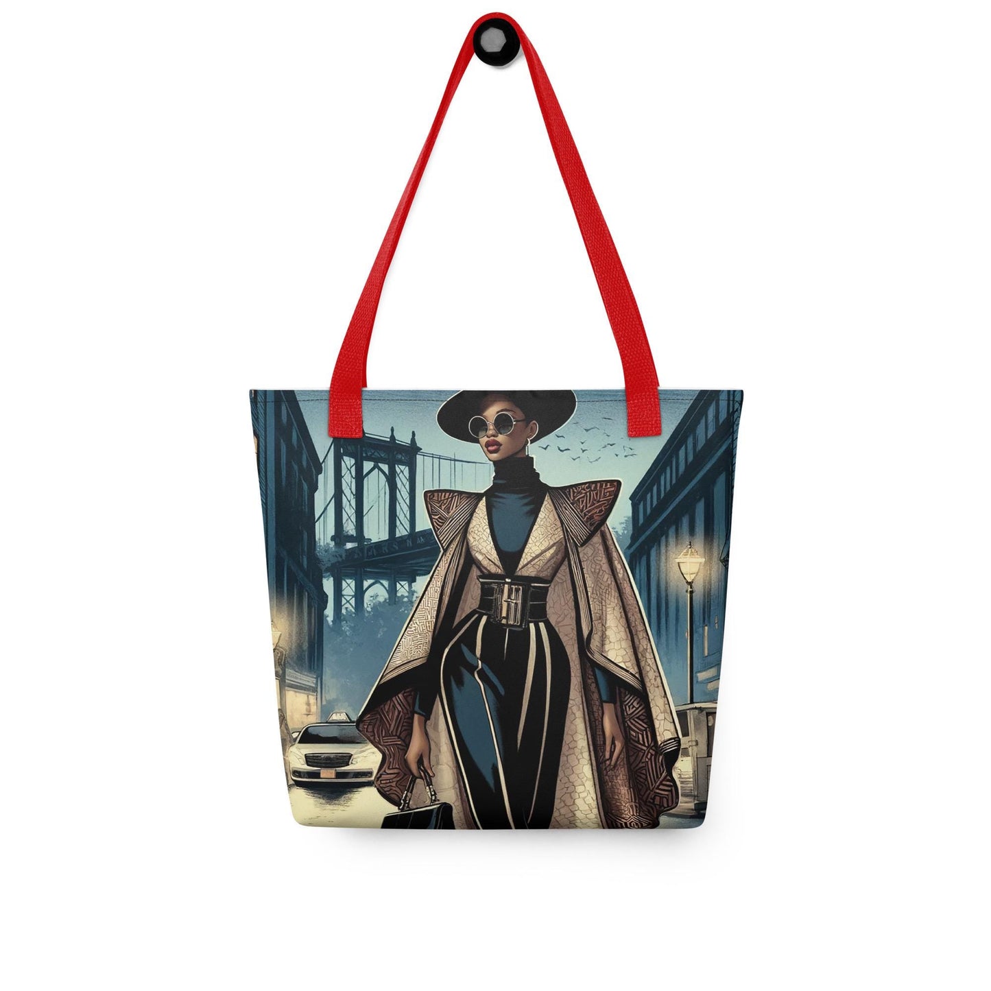 NYC Fly Black Girl Tote bag | Durable Cute Black Girl Bag | Black Girl Fashion Lover Gift for Her | Unique Design for Gift for Fashion Lover
