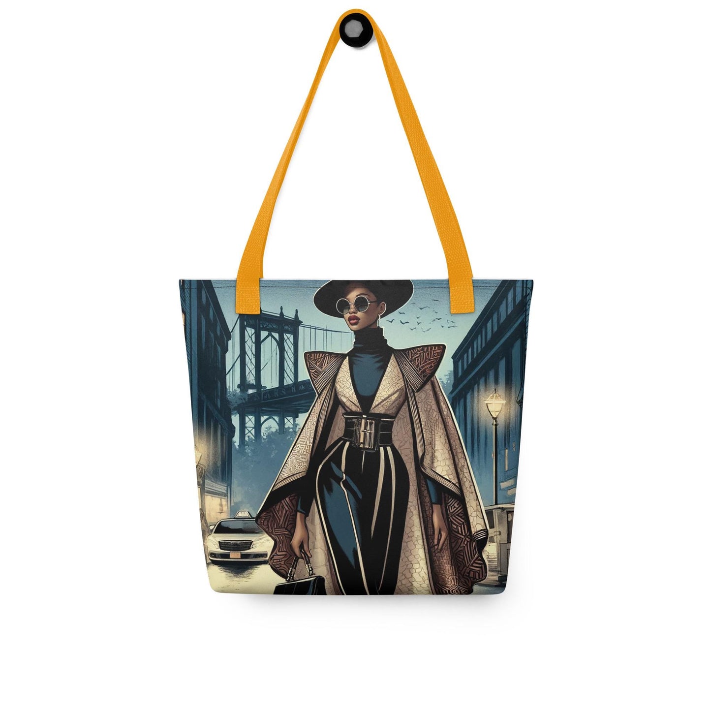 NYC Fly Black Girl Tote bag | Durable Cute Black Girl Bag | Black Girl Fashion Lover Gift for Her | Unique Design for Gift for Fashion Lover