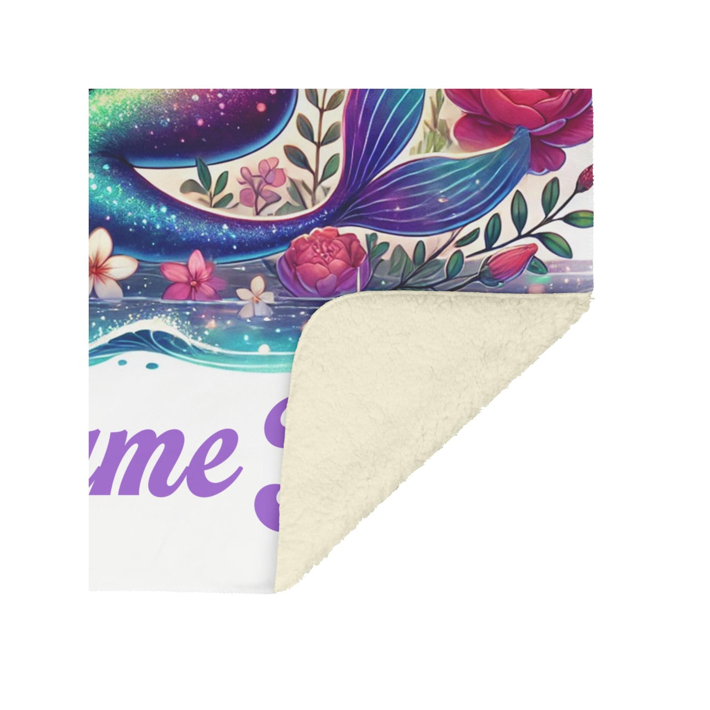 Personalized Little Girls Mermaid Throw Blanket | Kids Mermaid Blanket | Little Girls Blanket Great Gift for Her | Black Girl Birthday Gift