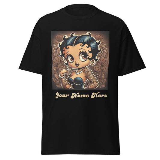 Vintage Earth Tone Black Betty Boop Character Design on Unisex T-shirt | Trending Black Betty Boop Personalized Gift for Her