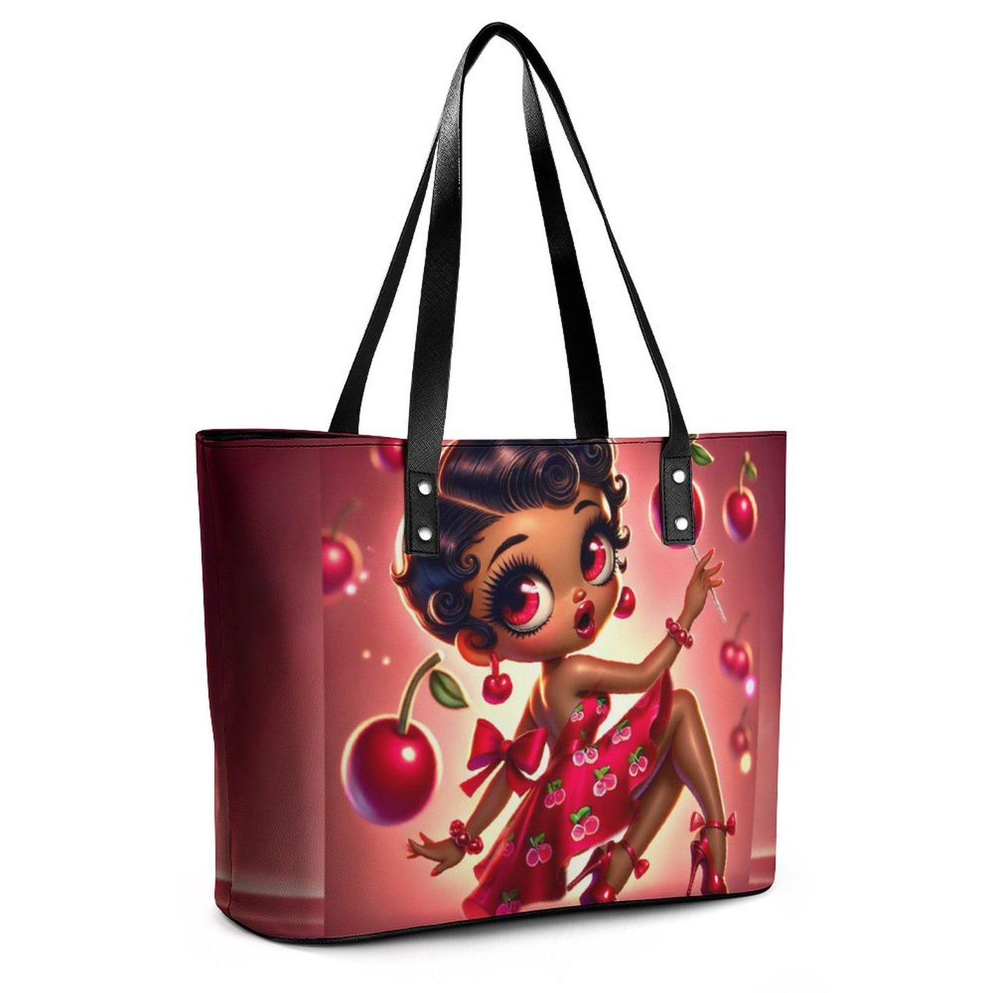 Super Cute Black Betty Boop Purse | Betty Boop Cherry Handbag | Betty Boop Gift | Cherry Bomb Betty Boop Gift | Cute Trending Betty Boop Bag