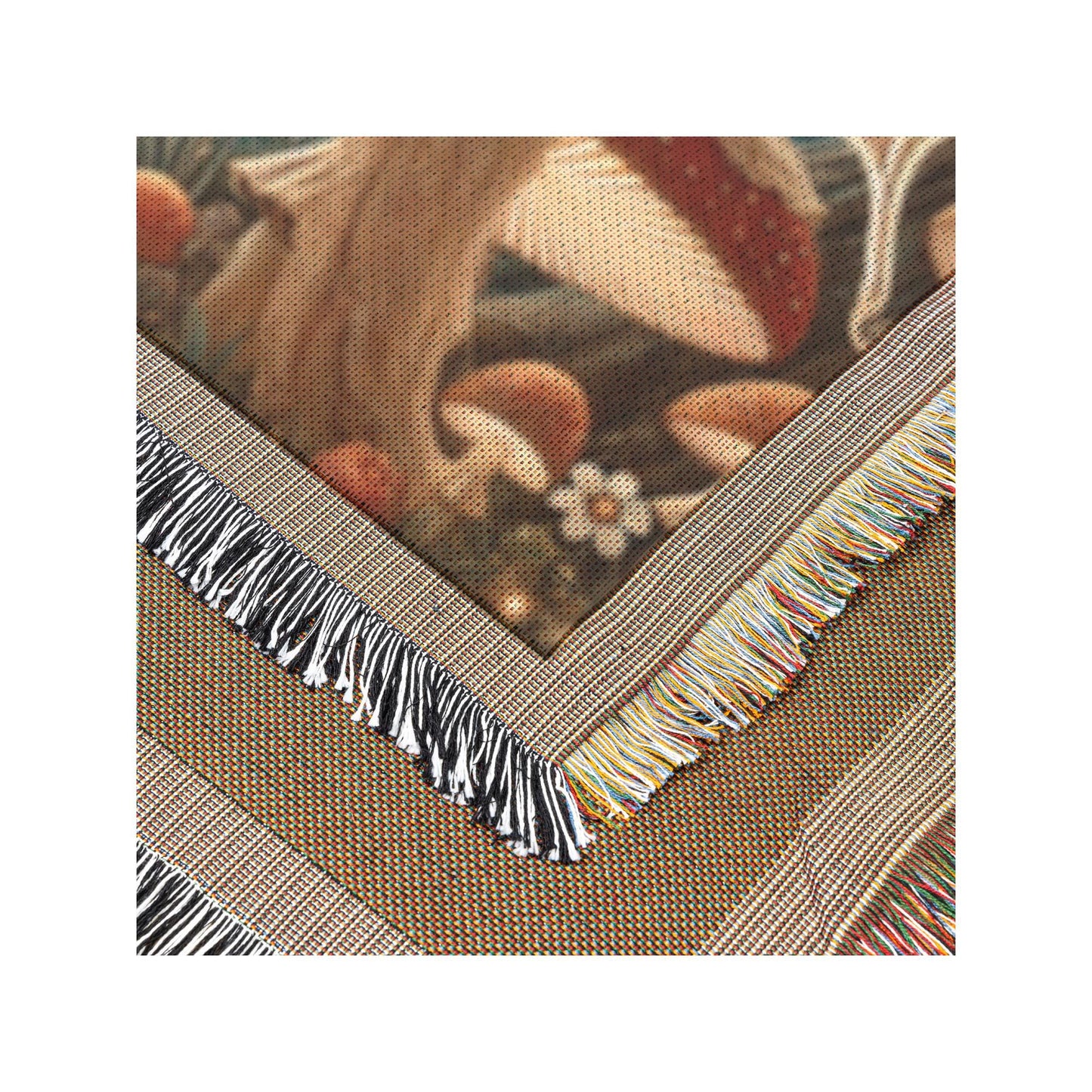 Personalized African American Forest Fairy Woven Blanket | Great Gift for a Black Woman Mythical Fantasy Lover | Red Head Black Girl Fairy